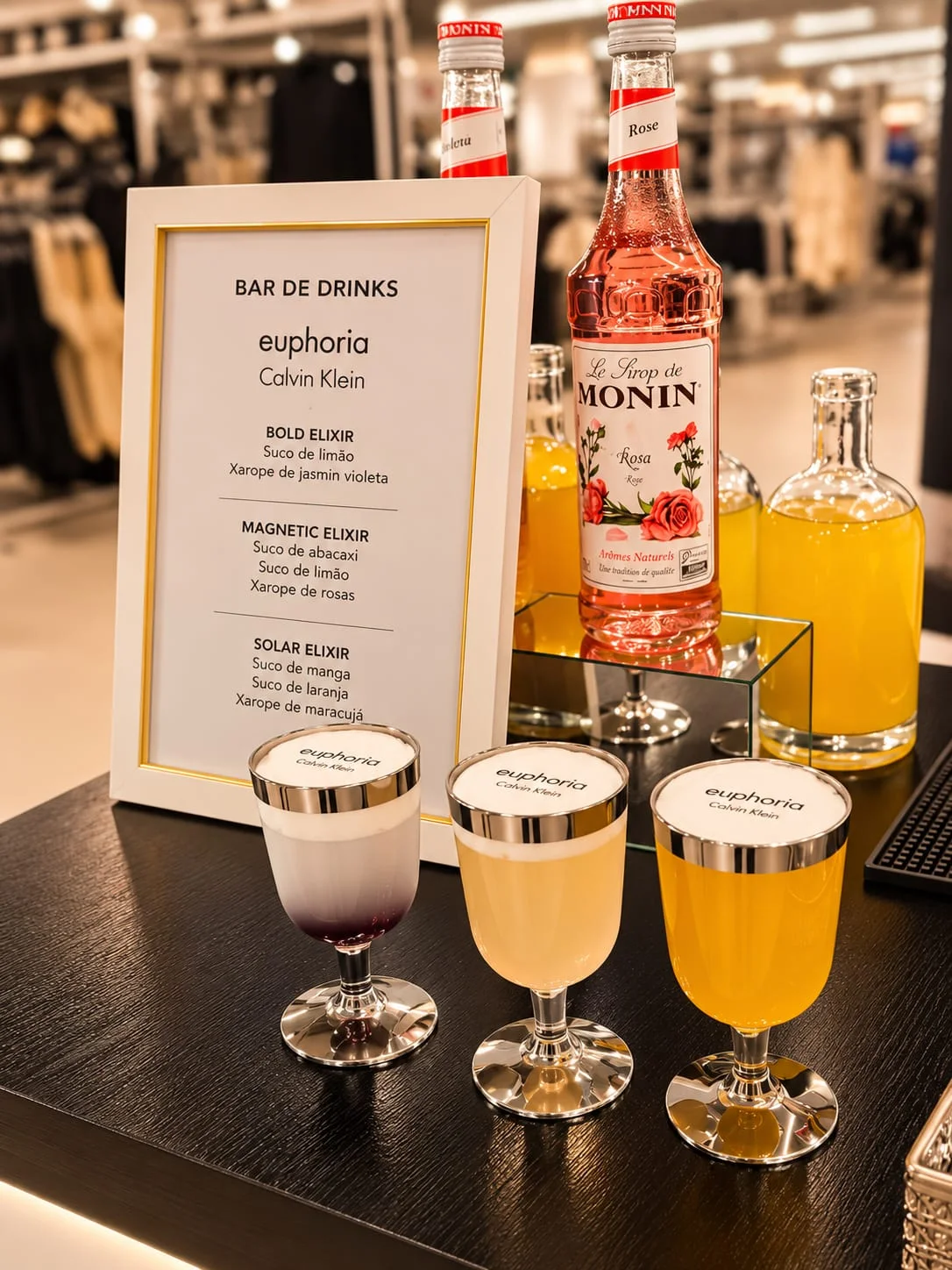 Projeto Euphoria Calvin Klein realizado pela Delicious Drinks