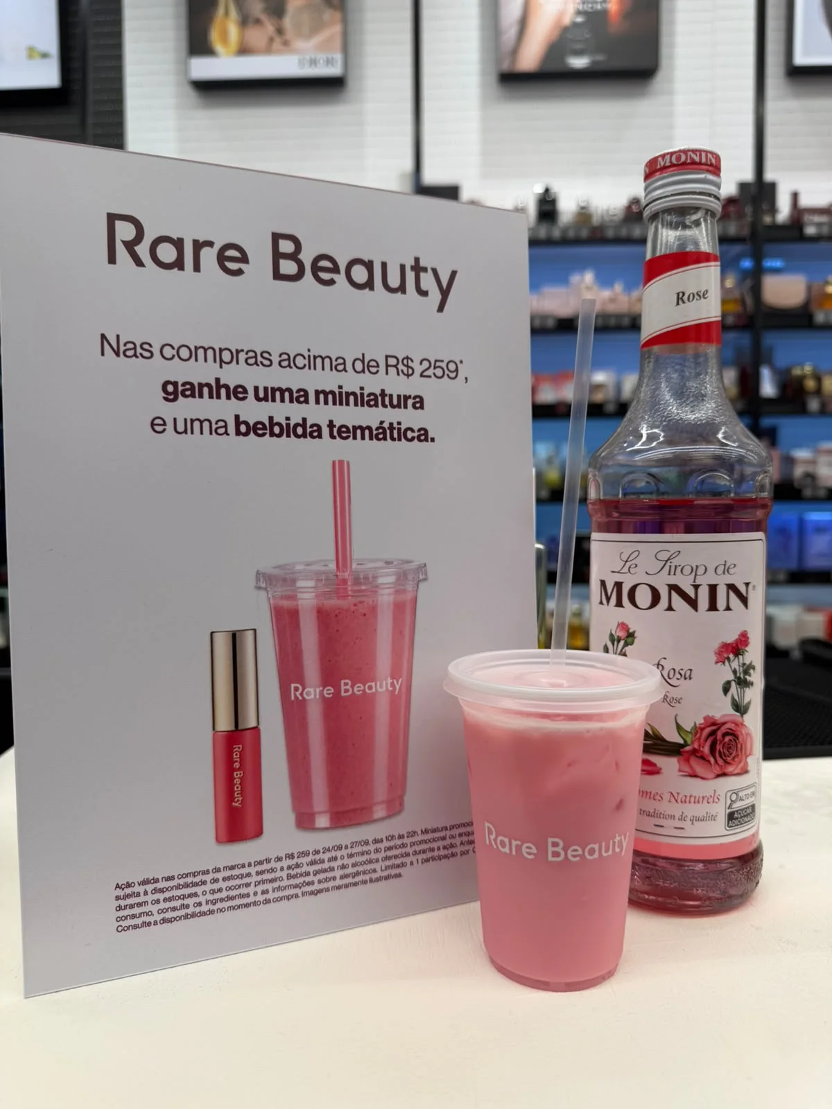 Projeto Rare Beauty realizado pela Delicious Drinks